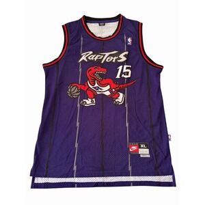 Vintage Toronto Raptors Vince Carter NBA Jersey Purple #15 Adult Men's Sz XL